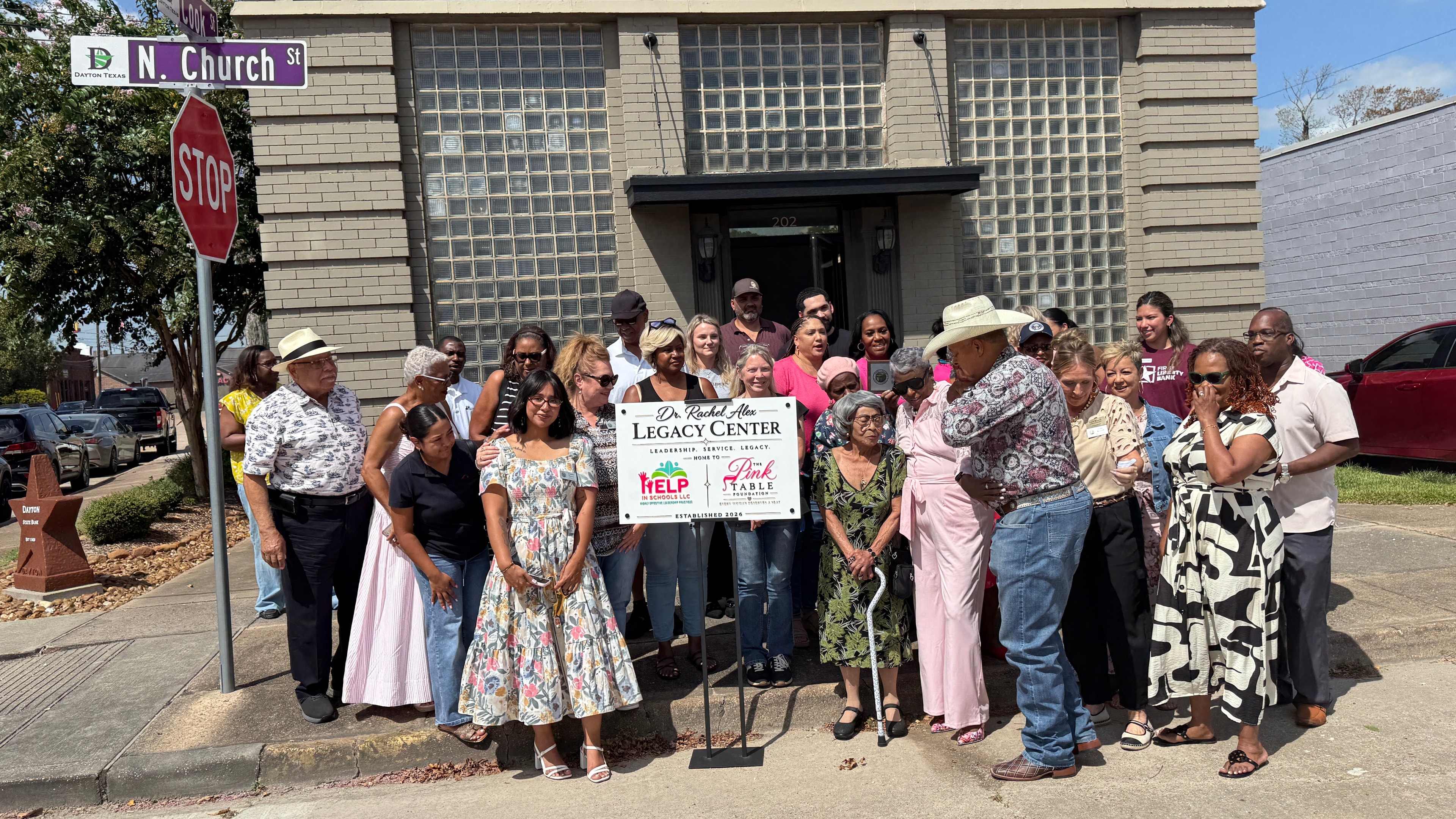 Community gathering at the Dr. Rachel Alex Legacy Center in Dayton, Texas