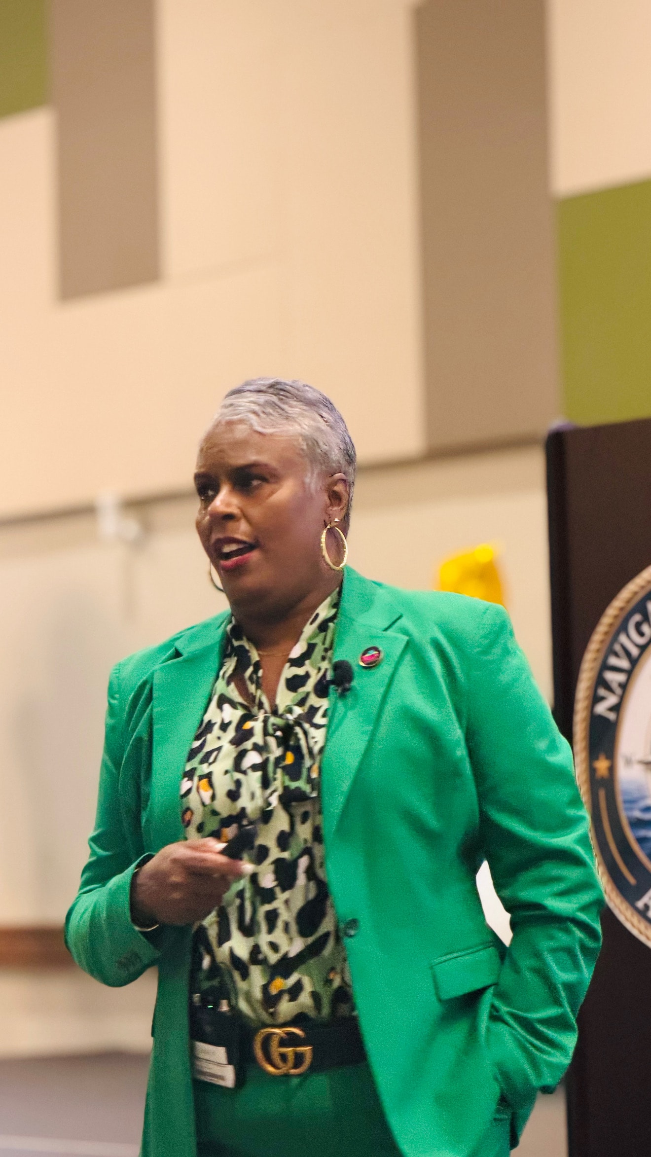 Dr. Rachel Alex speaking at a conference
